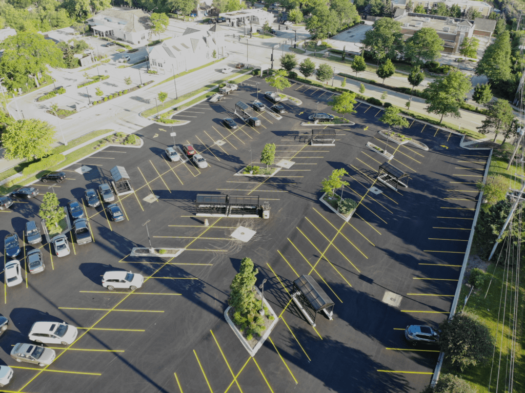 a new parking lot